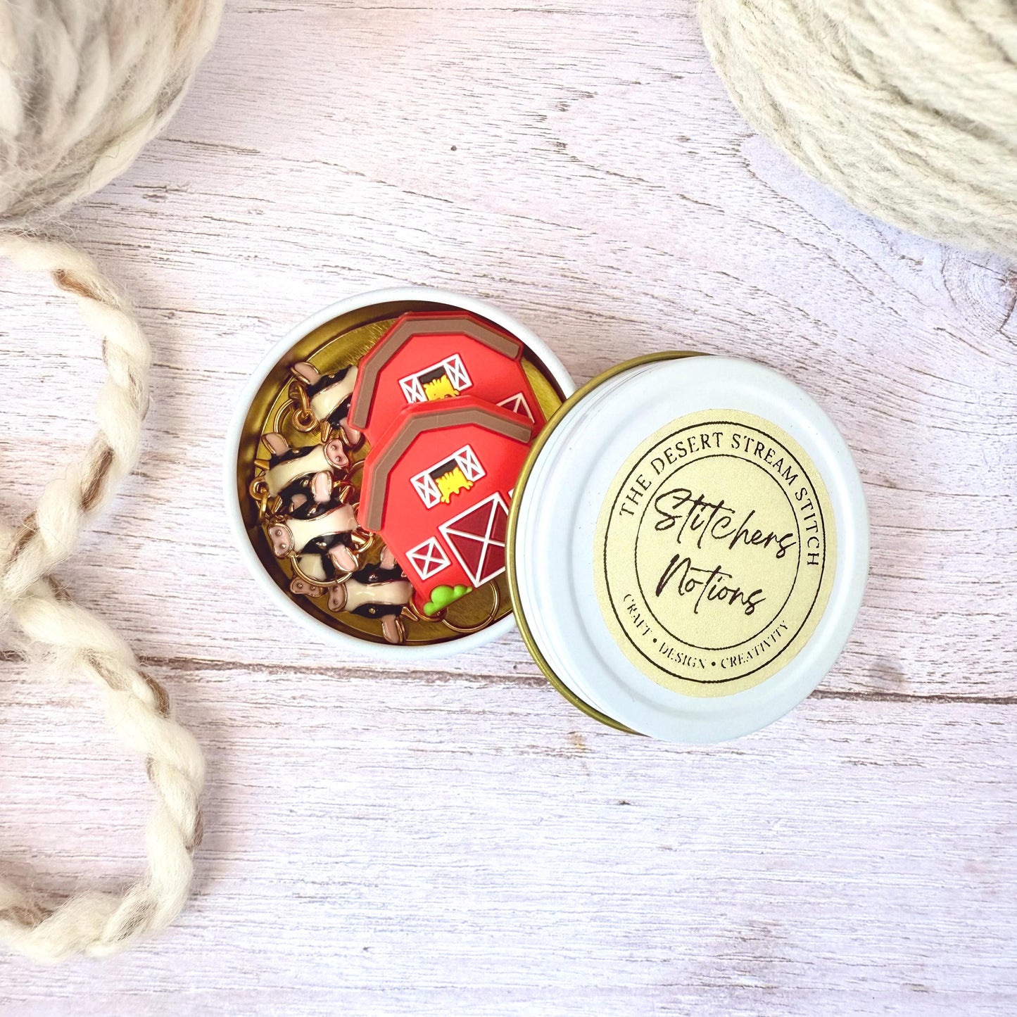 Barnyard Knitting Notions Set – Stitch Markers & Stoppers | Progress Keepers Kit