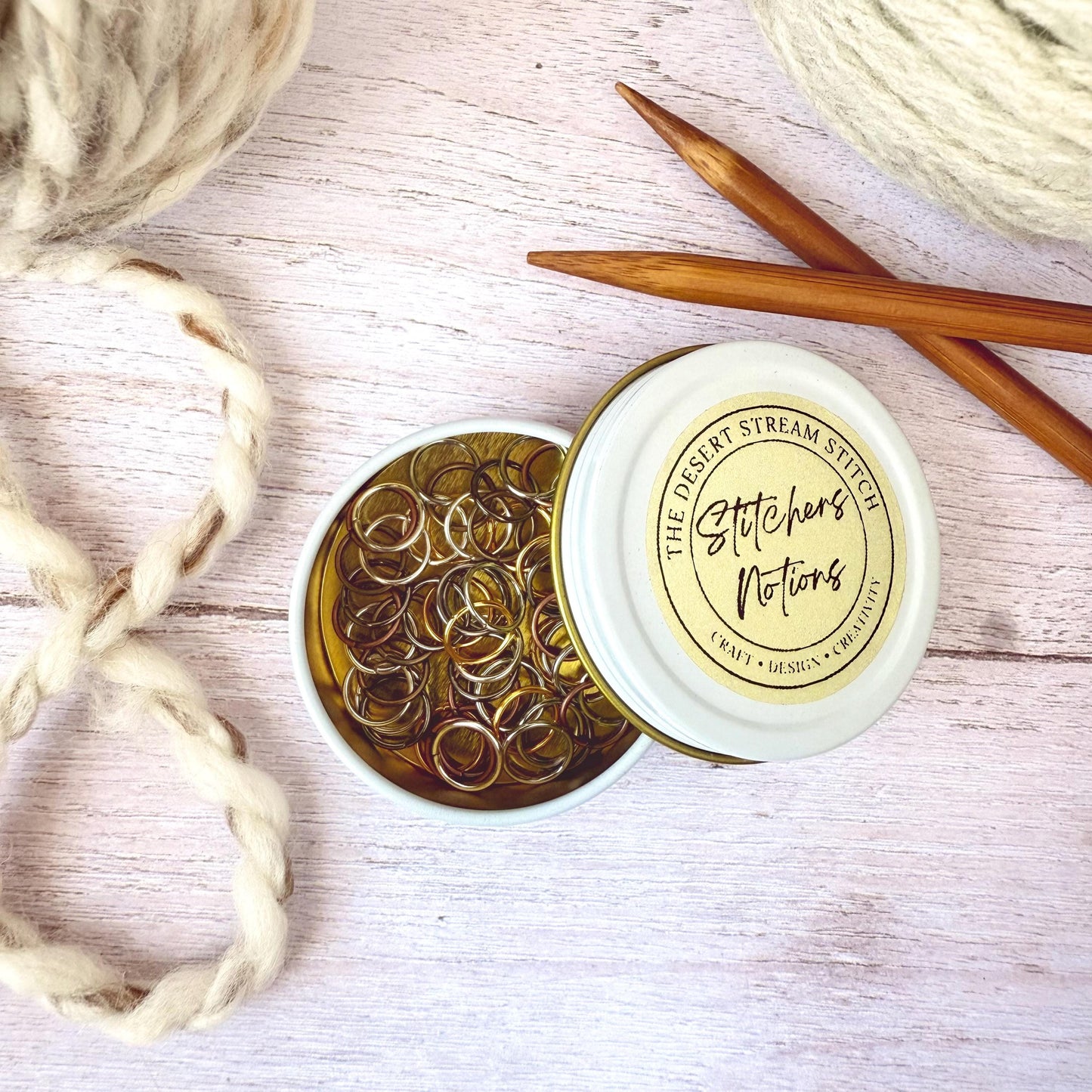 Knitting Stitch Markers - Snag Free Closed Ring Markers | Mixed Metal Set of 60