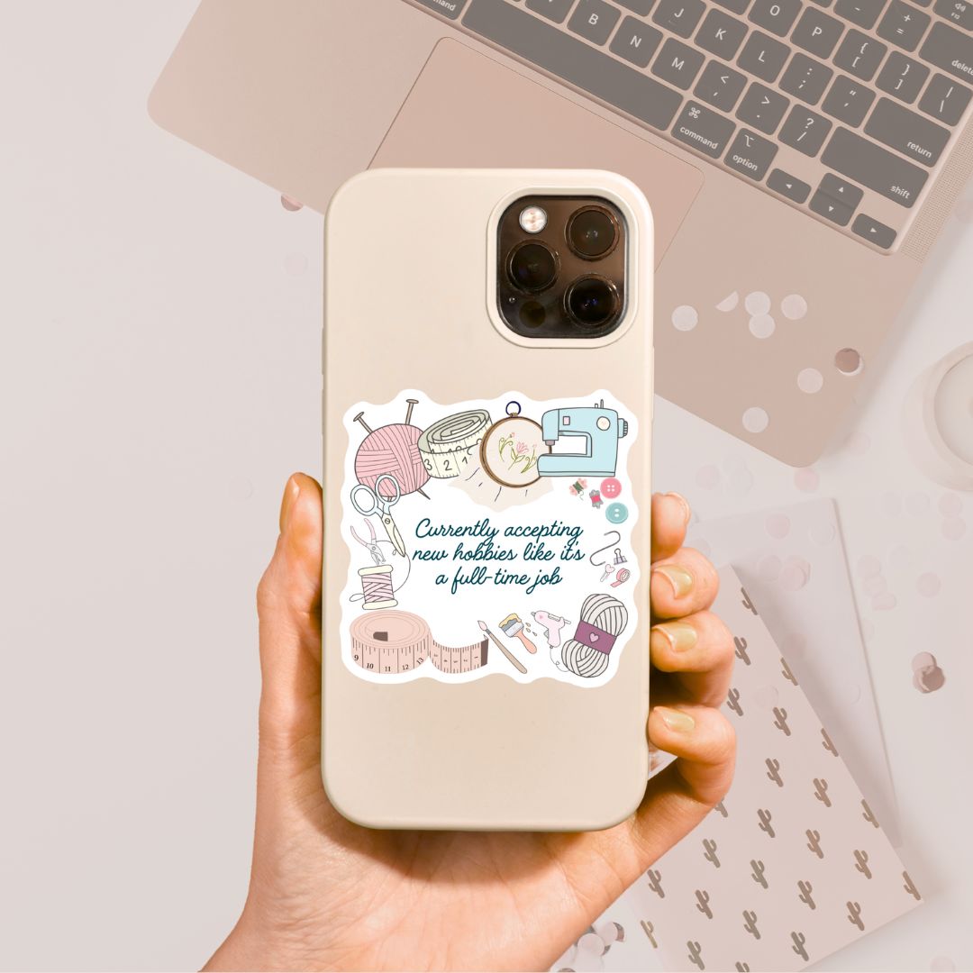 Accepting New Hobbies Vinyl Sticker - The Desert Stream Stitch