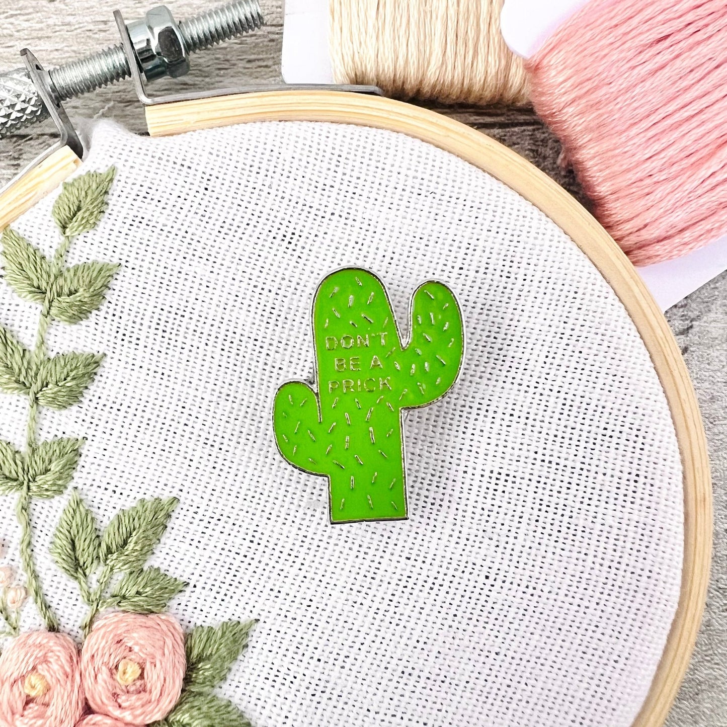 Cactus Prick Needle Minder Needle Threader Magnetic - The Desert Stream Stitch