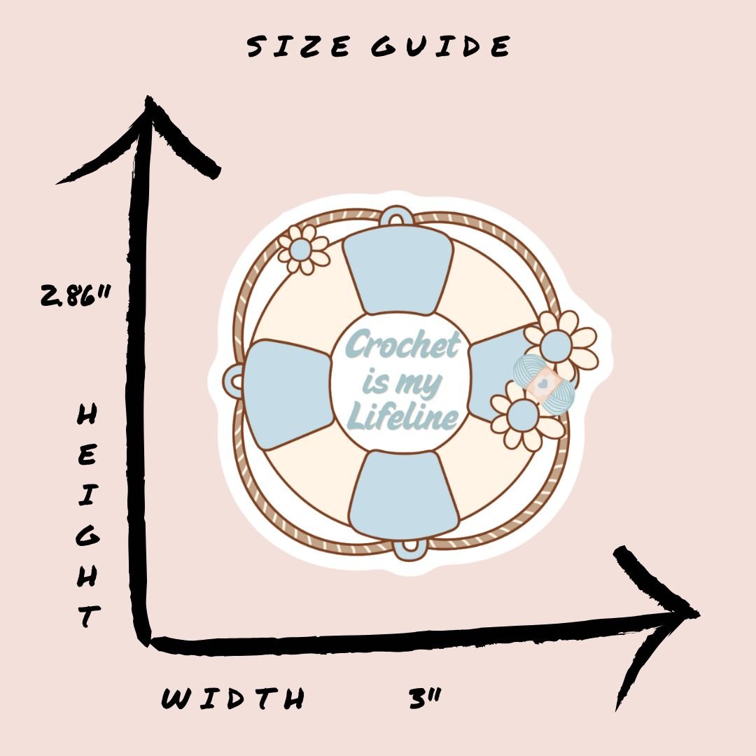 Crochet Is My Lifeline Vinyl Sticker - The Desert Stream Stitch