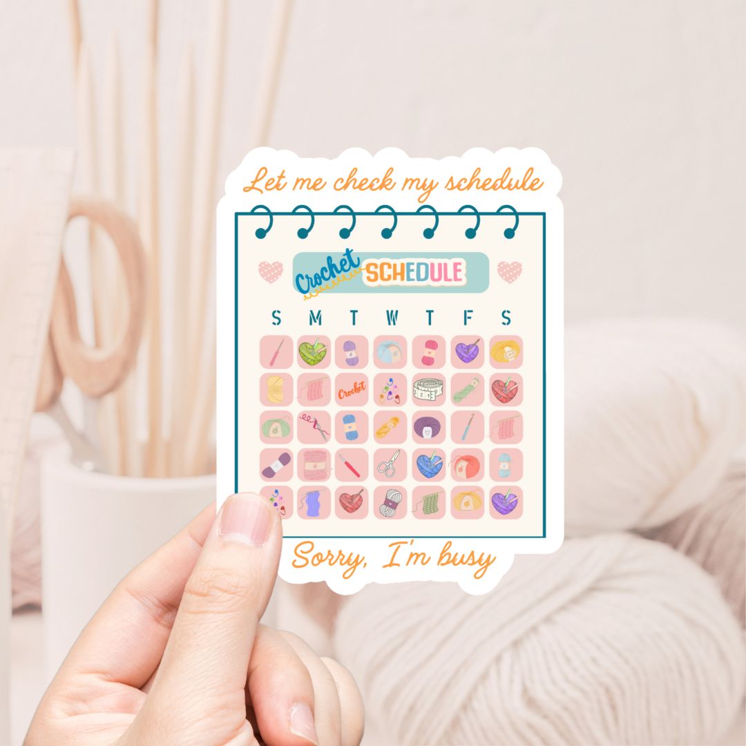 Crochet Schedule Vinyl Sticker - The Desert Stream Stitch