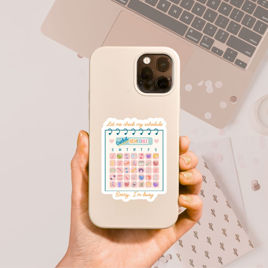 Crochet Schedule Vinyl Sticker - The Desert Stream Stitch