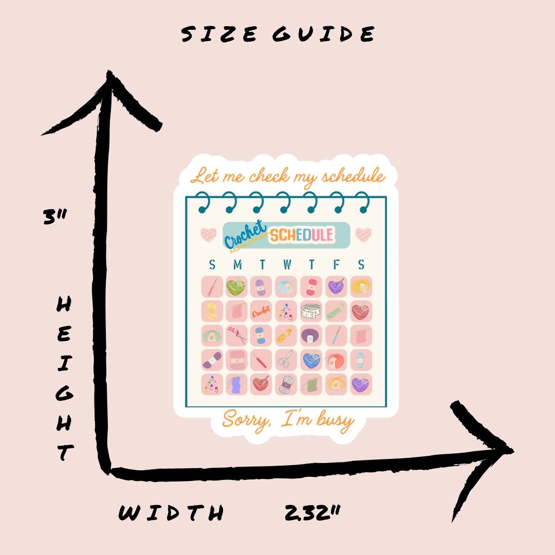 Crochet Schedule Vinyl Sticker - The Desert Stream Stitch