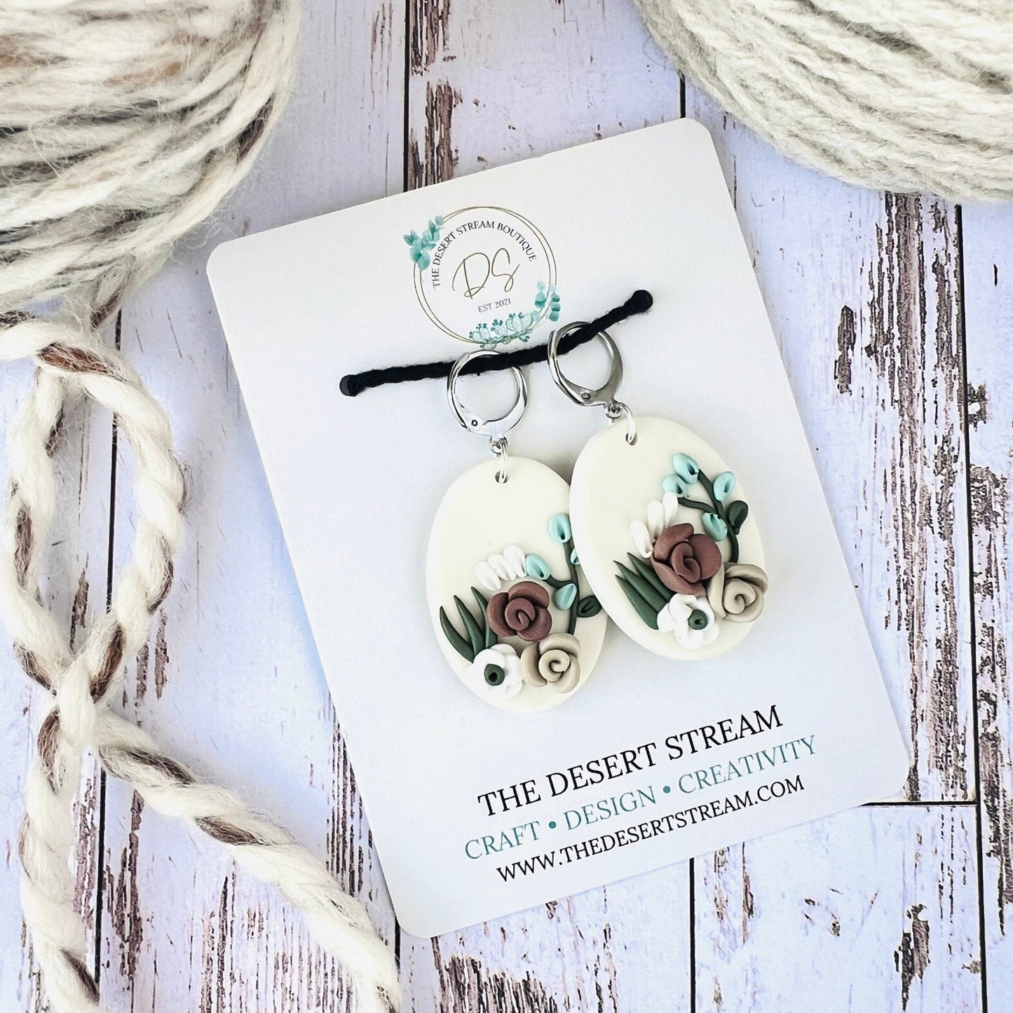 Flower Garden Stitch Markers Set - The Desert Stream Stitch