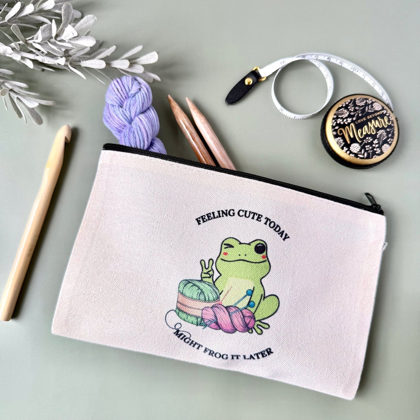 Frog It Notions Project Zip Bag - The Desert Stream Stitch