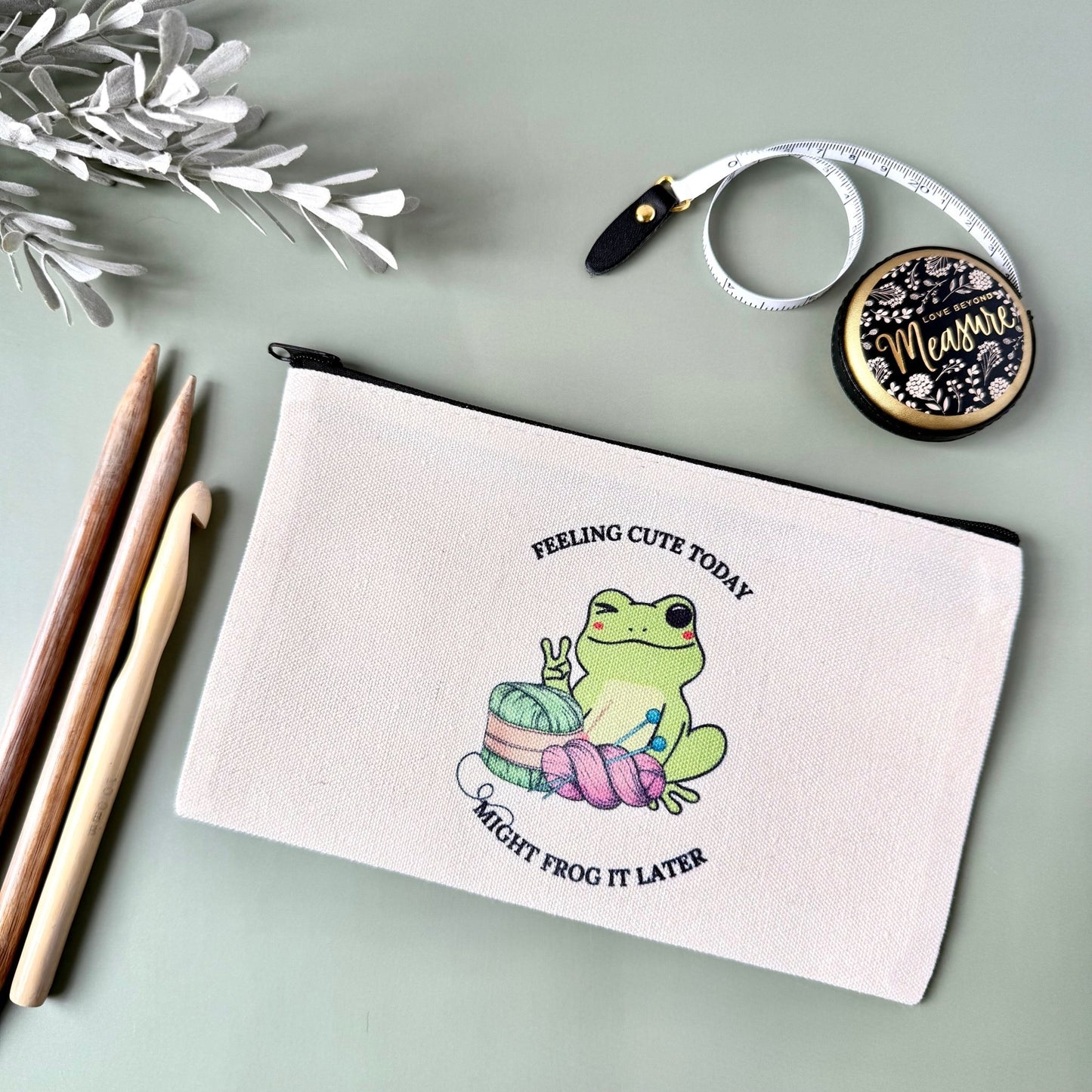 Frog It Notions Project Zip Bag - The Desert Stream Stitch