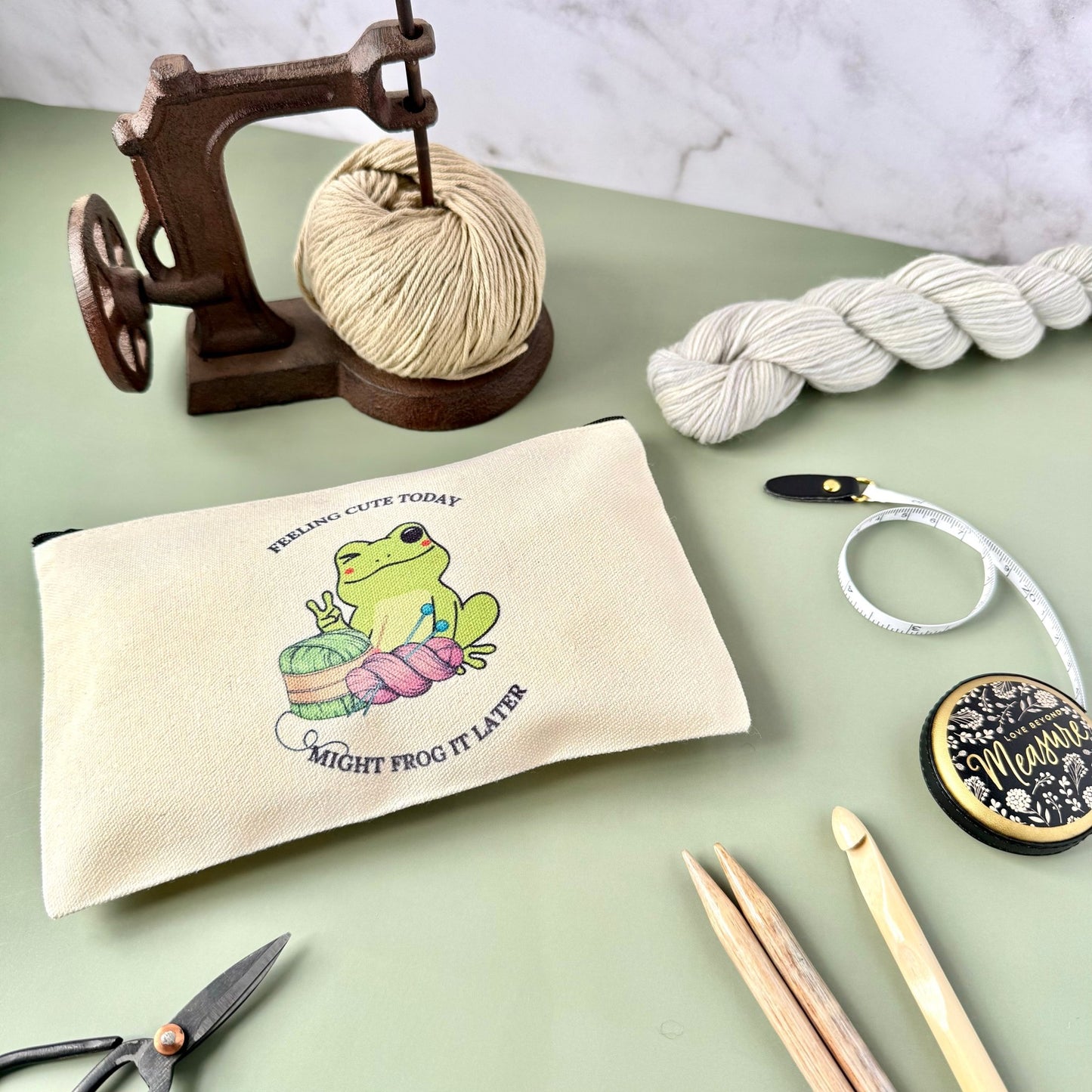 Frog It Notions Project Zip Bag - The Desert Stream Stitch
