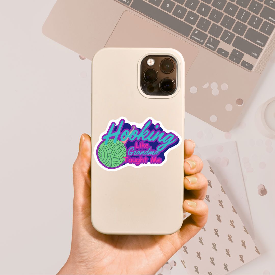 Hooking Like Grandma Vinyl Sticker - The Desert Stream Stitch