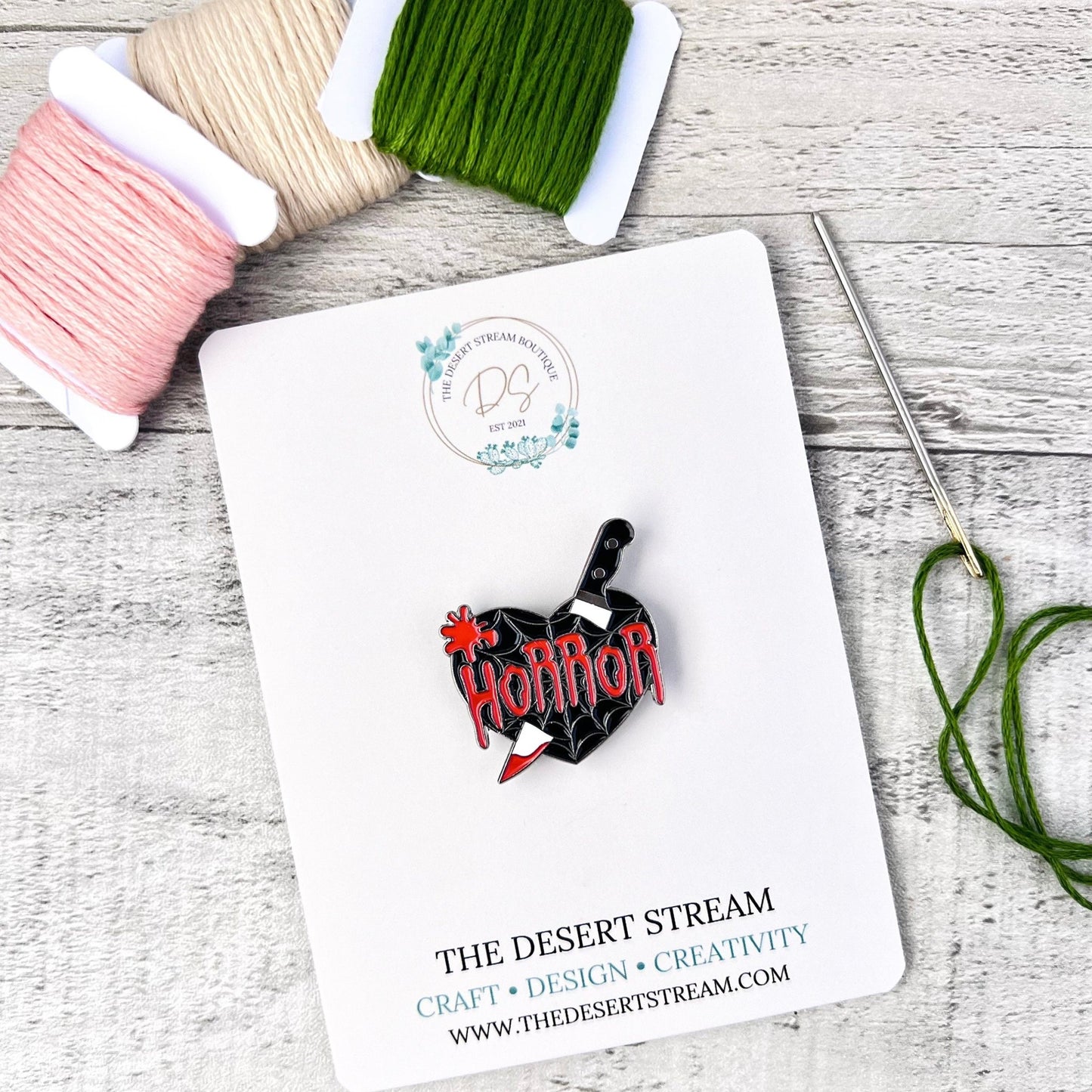 Horror Needle Minder Needle Threader Magnetic - The Desert Stream Stitch