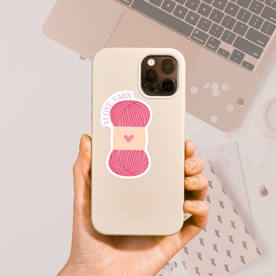 I Love Yarn Vinyl Sticker - The Desert Stream Stitch