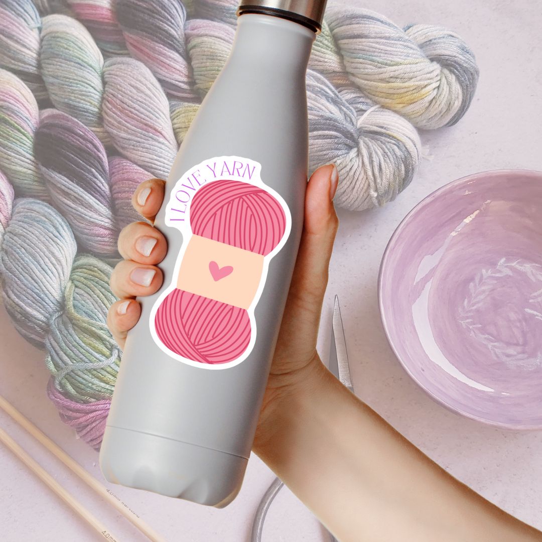 I Love Yarn Vinyl Sticker - The Desert Stream Stitch
