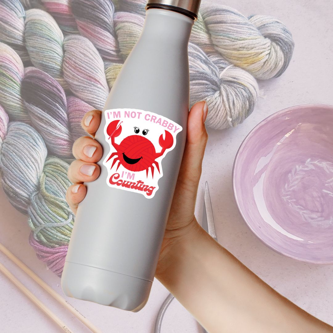 I'm Not Crabby I'm Counting Vinyl Sticker - The Desert Stream Stitch
