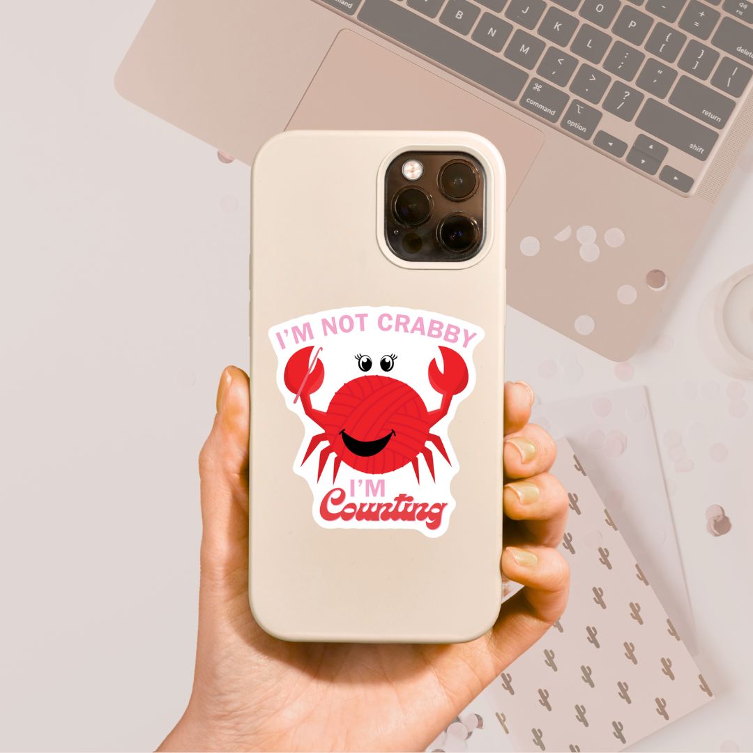 I'm Not Crabby I'm Counting Vinyl Sticker - The Desert Stream Stitch