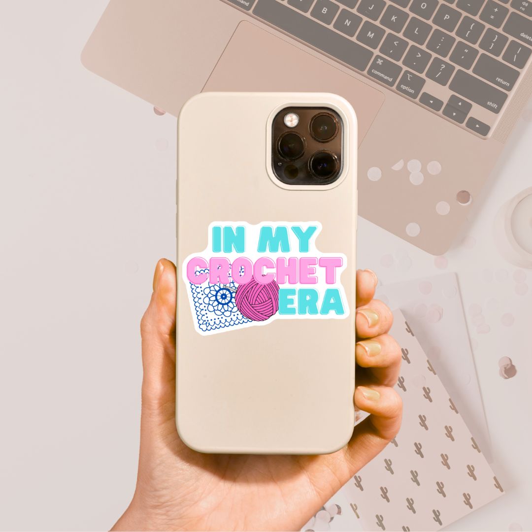 In My Crochet Era Vinyl Sticker - The Desert Stream Stitch