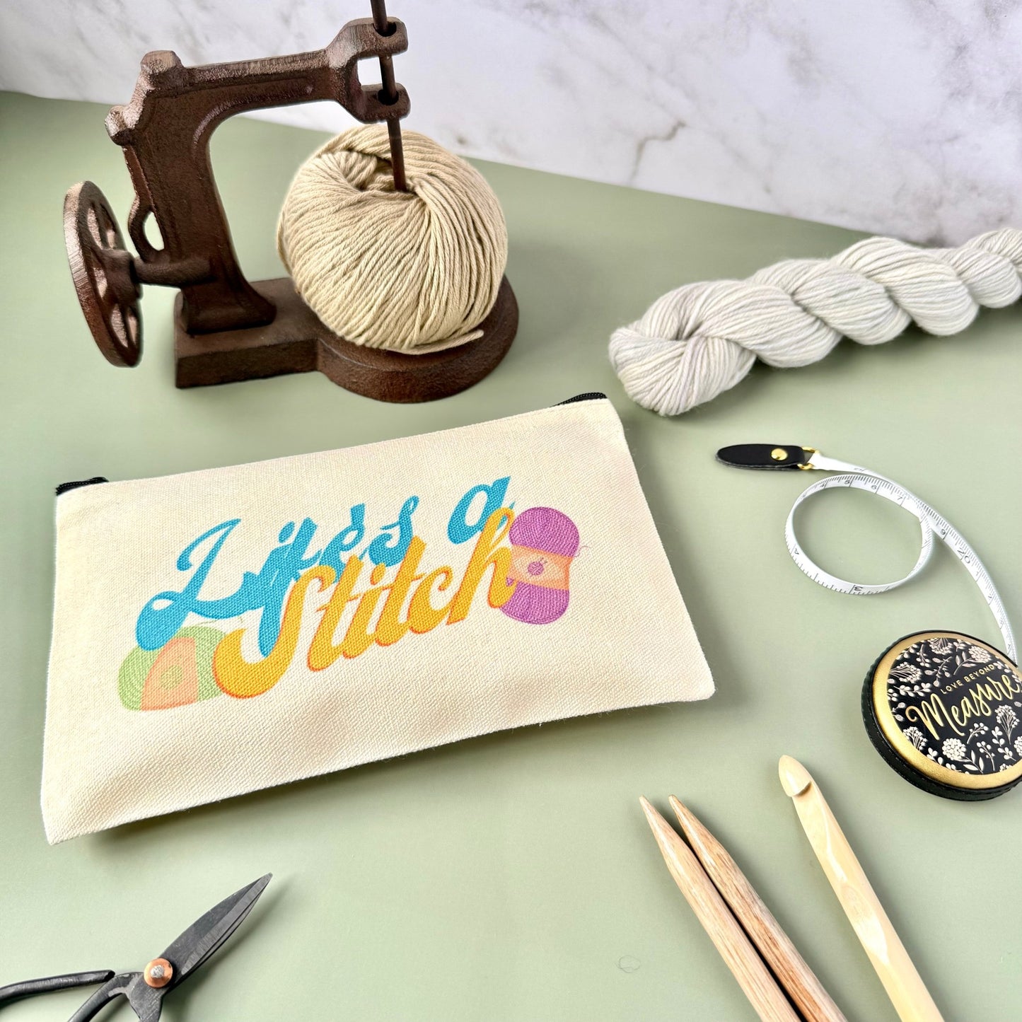 Life's A Stitch Notions Project Zip Bag - The Desert Stream Stitch