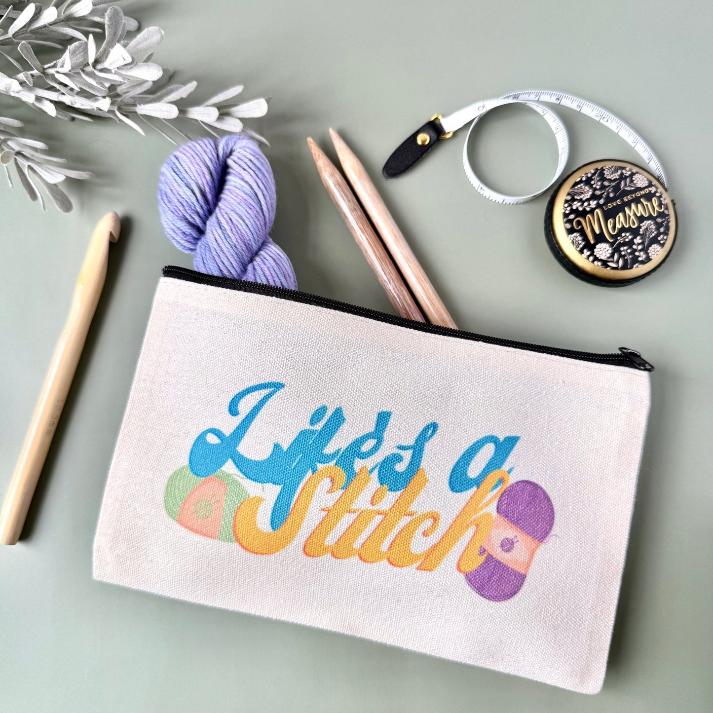 Life's A Stitch Notions Project Zip Bag - The Desert Stream Stitch