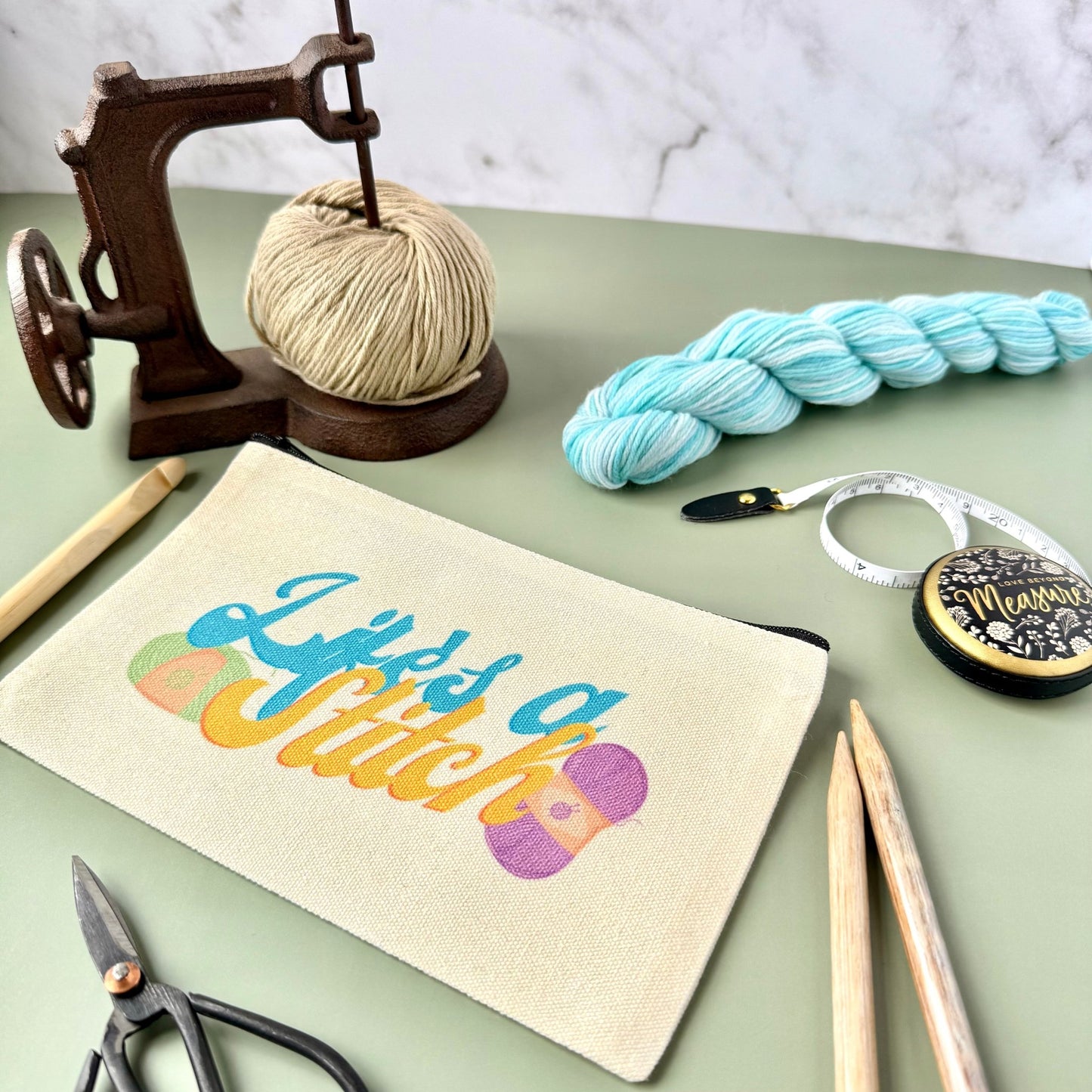 Life's A Stitch Notions Project Zip Bag - The Desert Stream Stitch