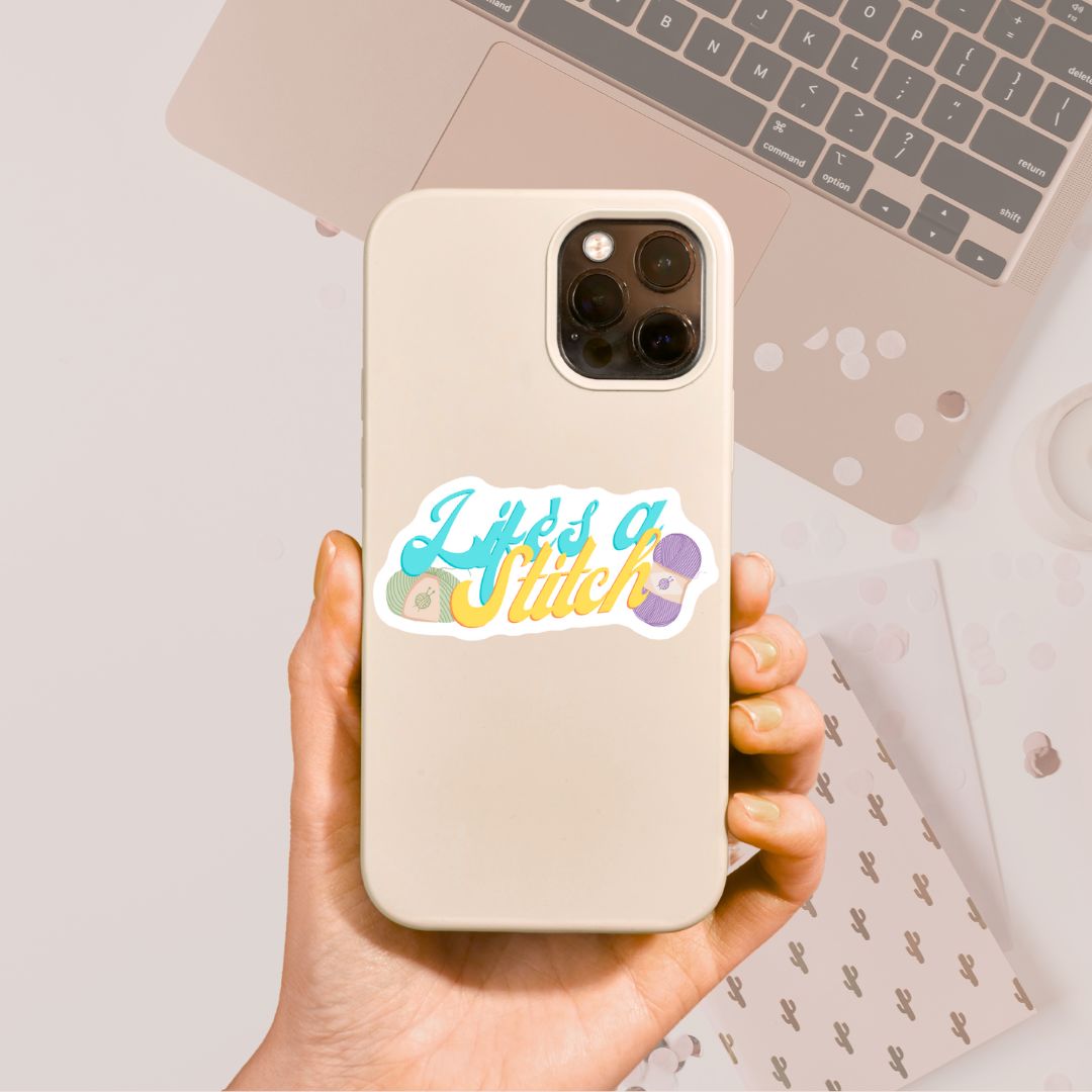 Life's a Stitch Vinyl Sticker - The Desert Stream Stitch