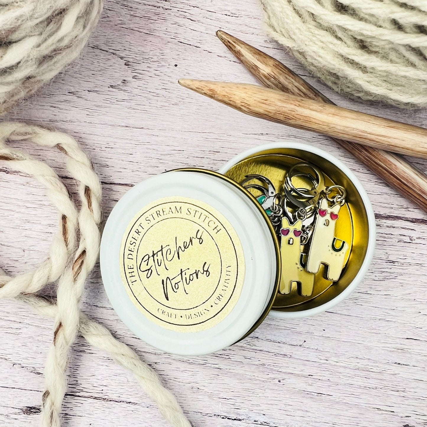 Llama Stitch Markers - The Desert Stream Stitch