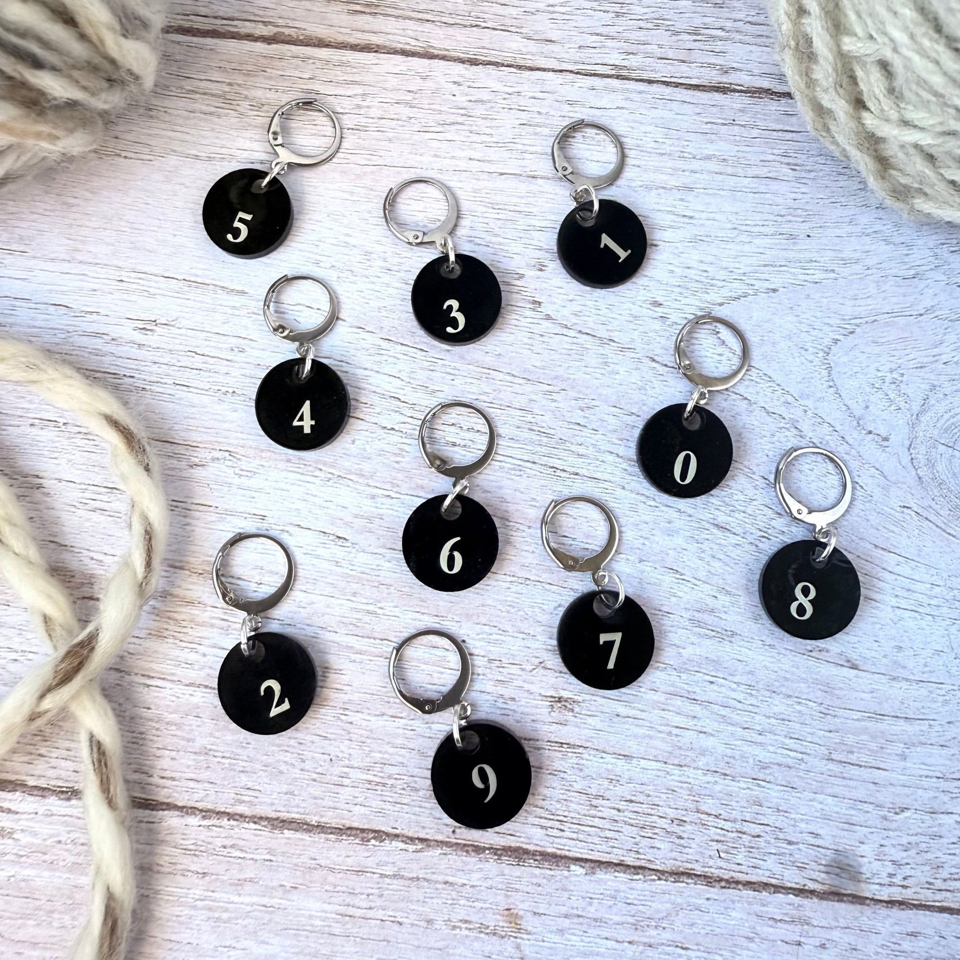 Numbered Stitch Markers Set - The Desert Stream Stitch