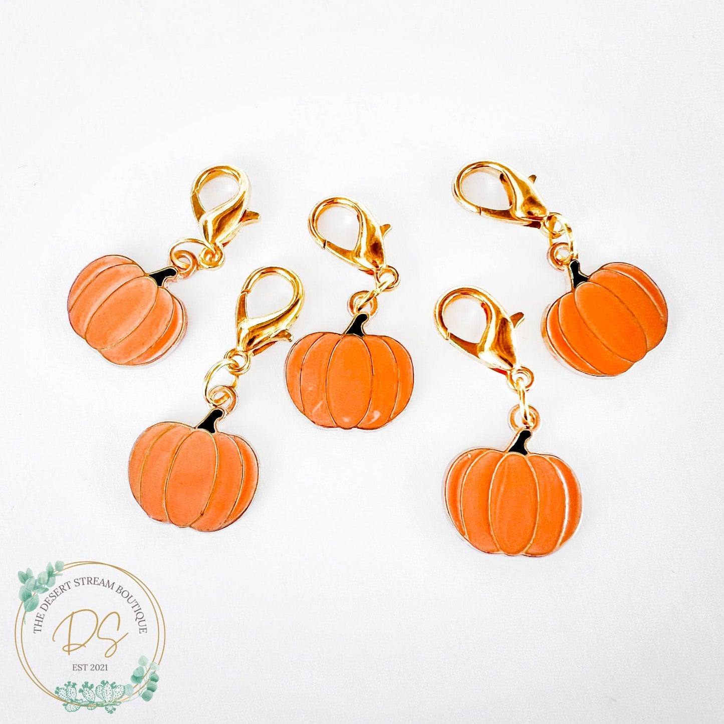 Pumpkin Stitch Markers Set - The Desert Stream Stitch