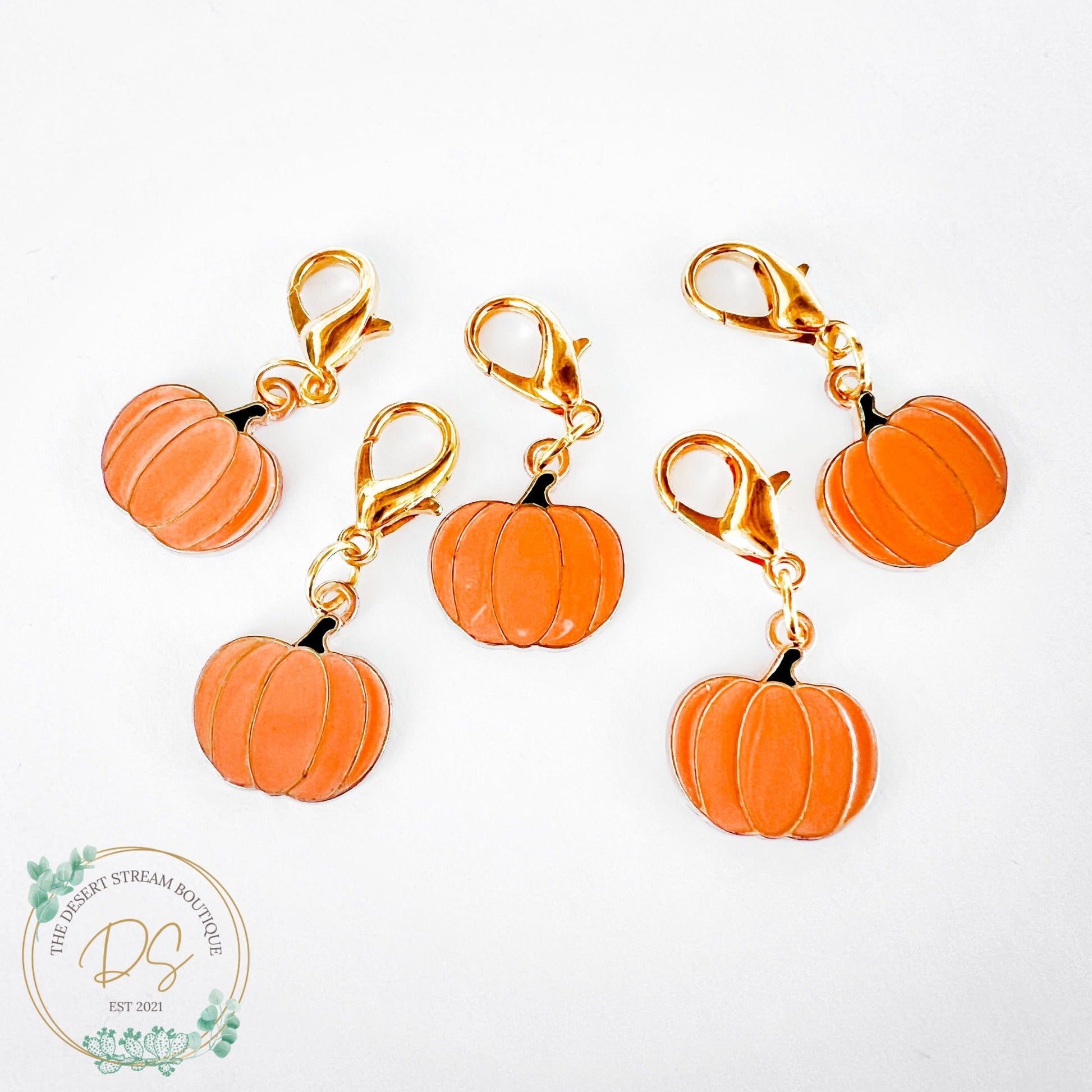 Pumpkin Stitch Markers Set - The Desert Stream Stitch