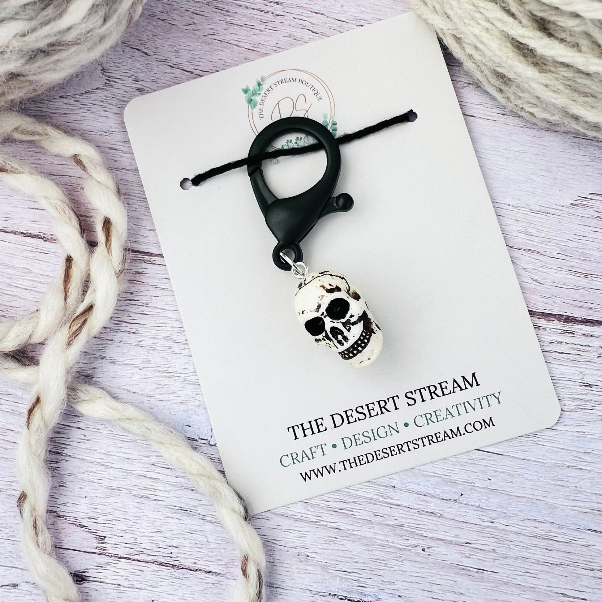 Skull Jumbo Stitch Marker - The Desert Stream Stitch