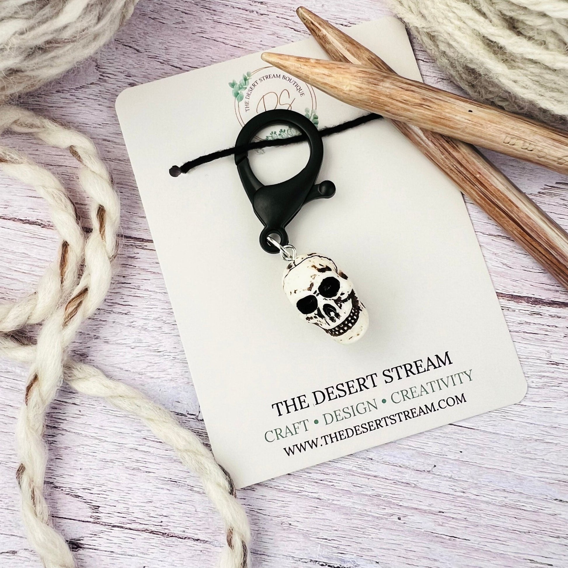 Skull Jumbo Stitch Marker - The Desert Stream Stitch