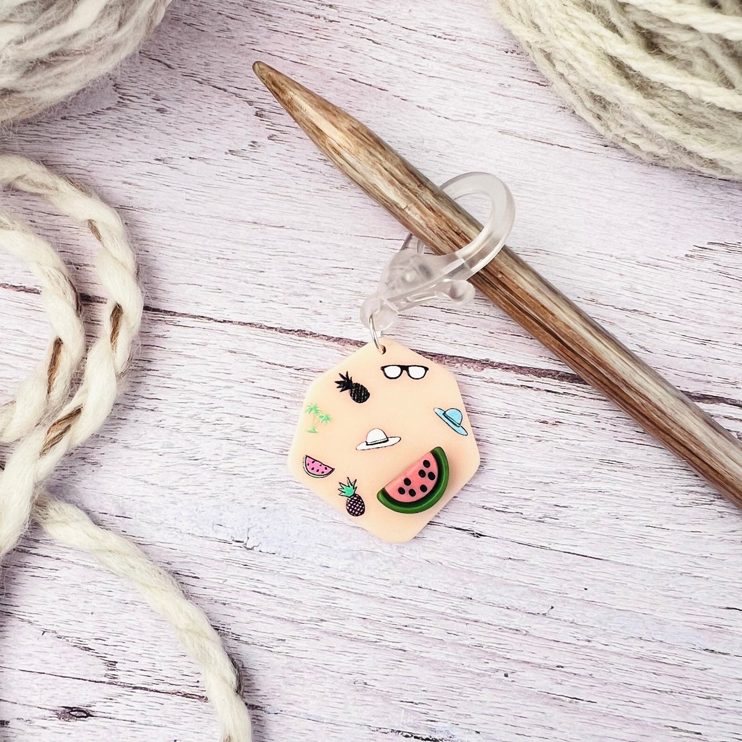 Summertime Jumbo Stitch Marker - The Desert Stream Stitch