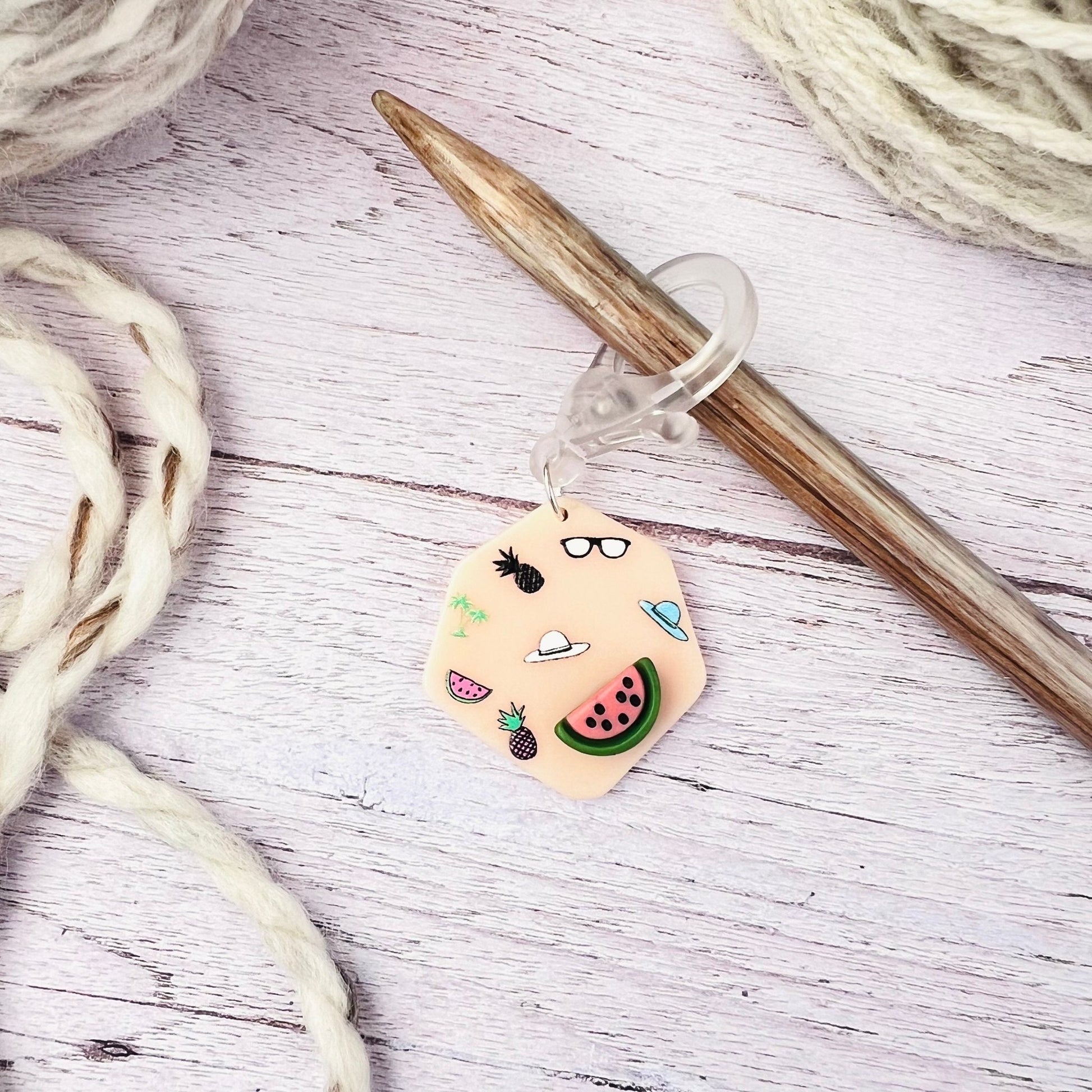 Summertime Jumbo Stitch Marker - The Desert Stream Stitch