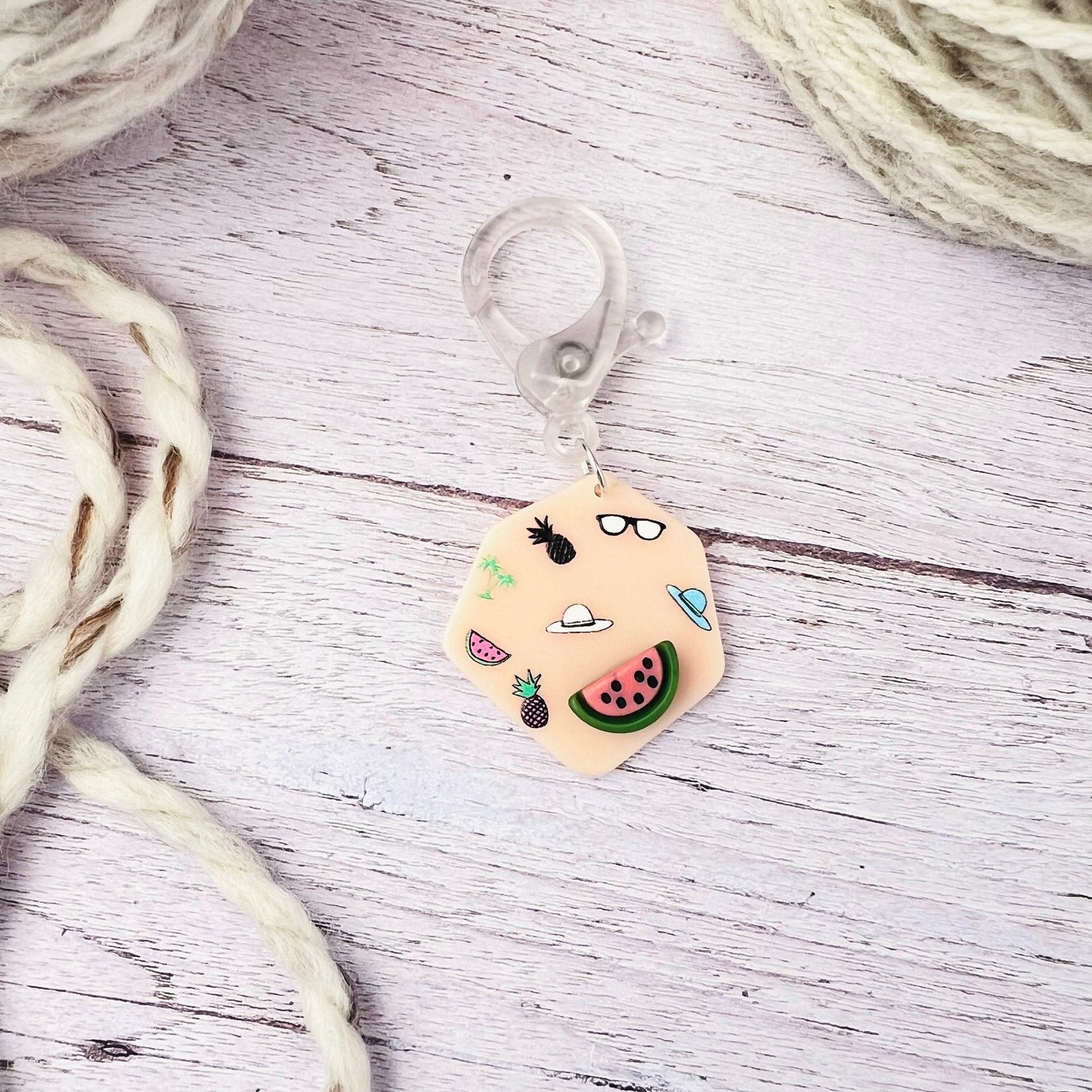 Summertime Jumbo Stitch Marker - The Desert Stream Stitch