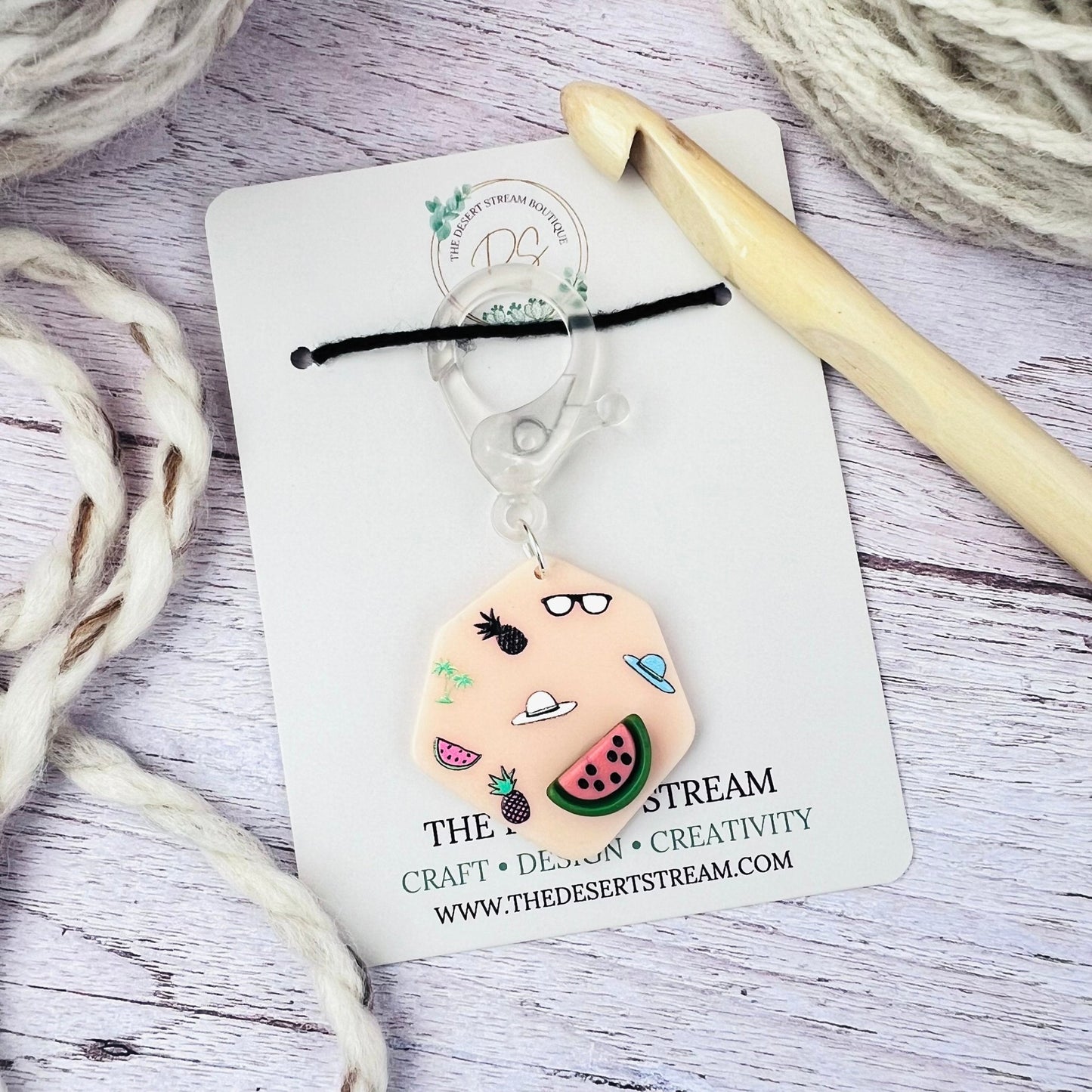 Summertime Jumbo Stitch Marker - The Desert Stream Stitch