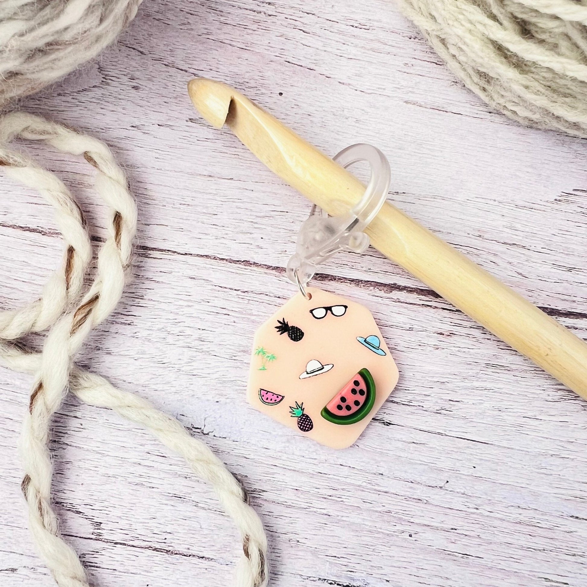 Summertime Jumbo Stitch Marker - The Desert Stream Stitch