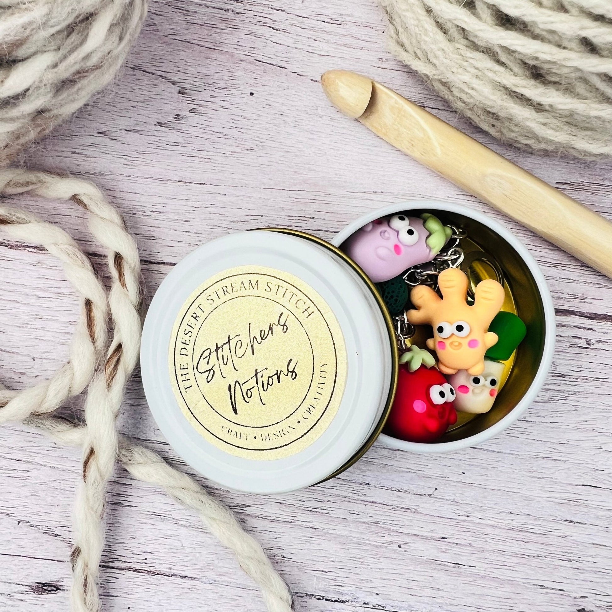 Veggies Stitch Markers - The Desert Stream Stitch