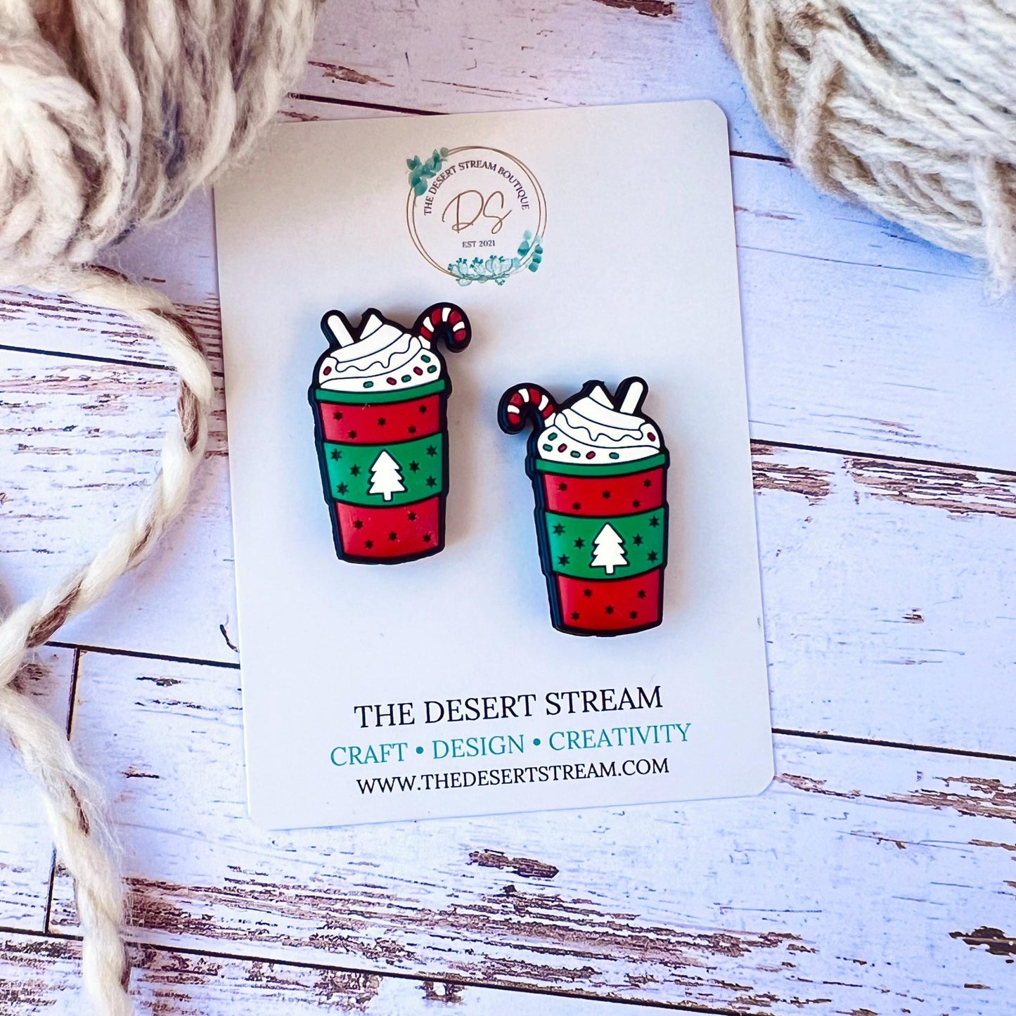 Winter Latte Stitch Stoppers Knitting Needle Point Protectors - The Desert Stream Stitch