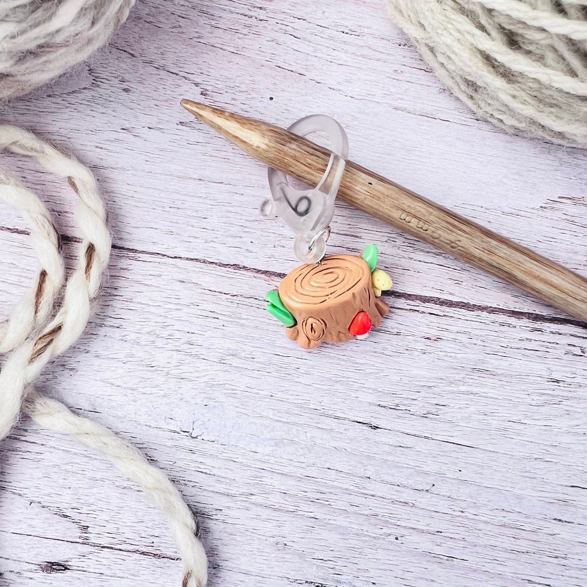 Woodland Forrest Jumbo Stitch Markers - The Desert Stream Stitch