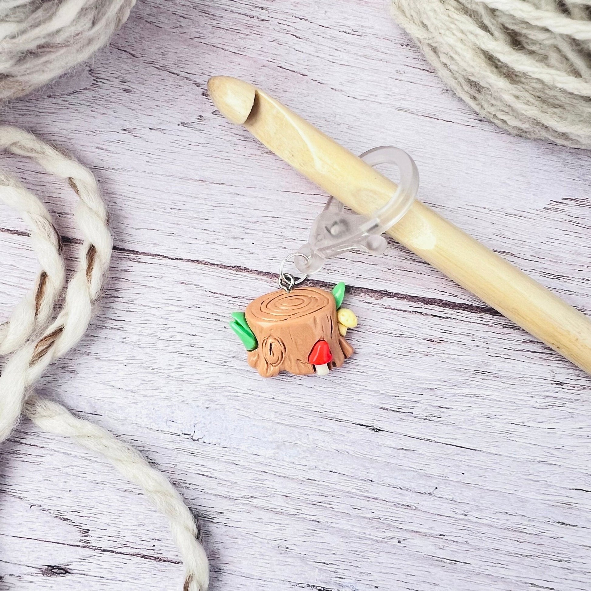 Woodland Forrest Jumbo Stitch Markers - The Desert Stream Stitch