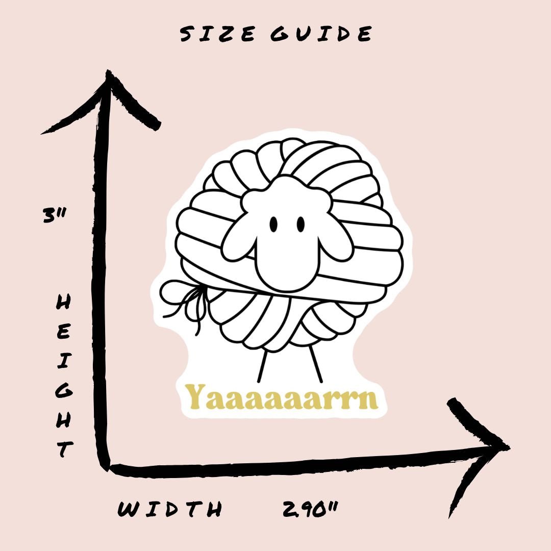 Yaaaaaarrn Sheep Vinyl Sticker - The Desert Stream Stitch