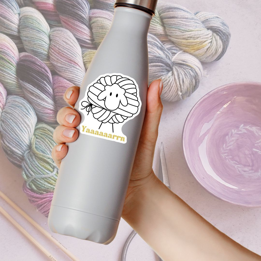 Yaaaaaarrn Sheep Vinyl Sticker - The Desert Stream Stitch