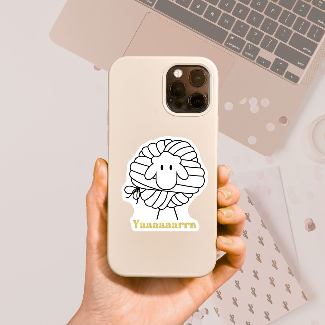 Yaaaaaarrn Sheep Vinyl Sticker - The Desert Stream Stitch