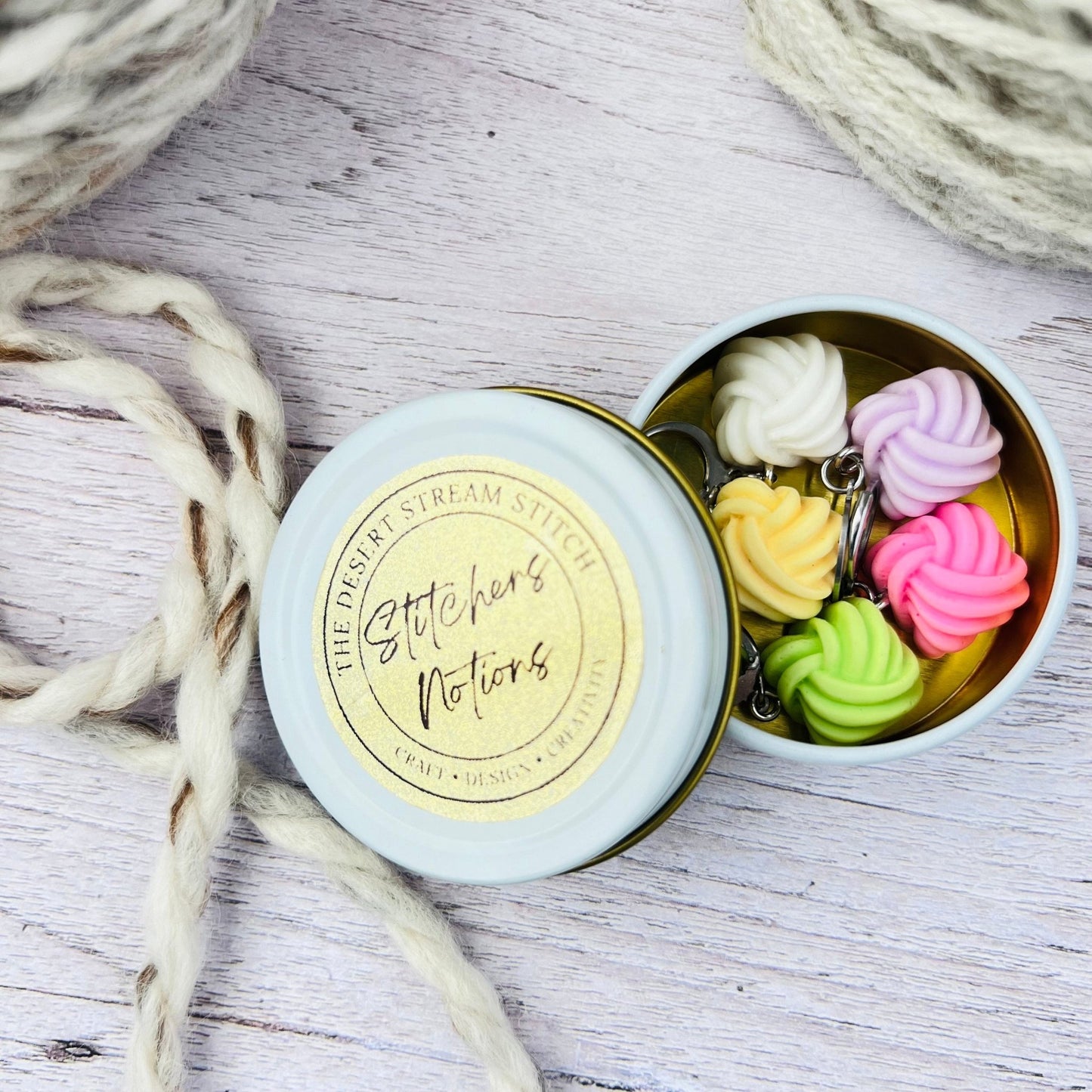 Yarn Ball Stitch Markers - The Desert Stream Stitch