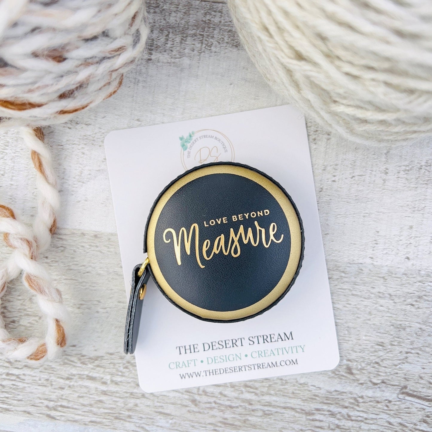 60" Retractable Tape Measure - Love Beyond Measure - The Desert Stream Stitch