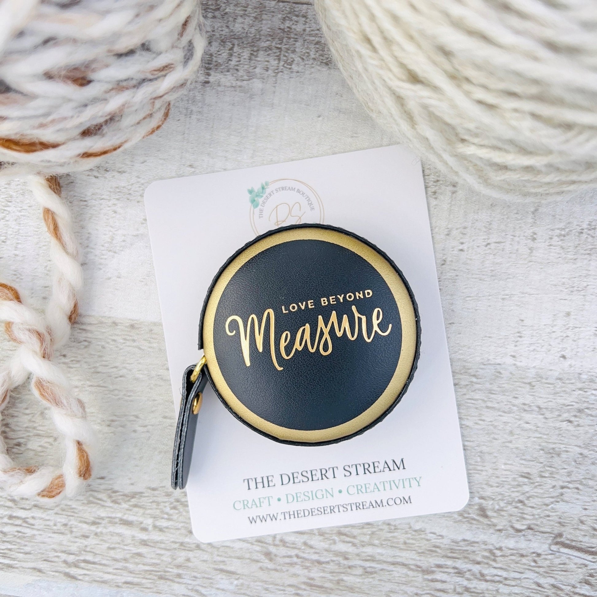 60" Retractable Tape Measure - Love Beyond Measure - The Desert Stream Stitch
