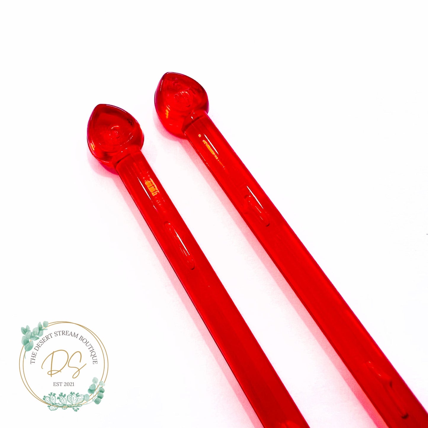 Acrylic Single Point Knitting Needles - The Desert Stream Stitch