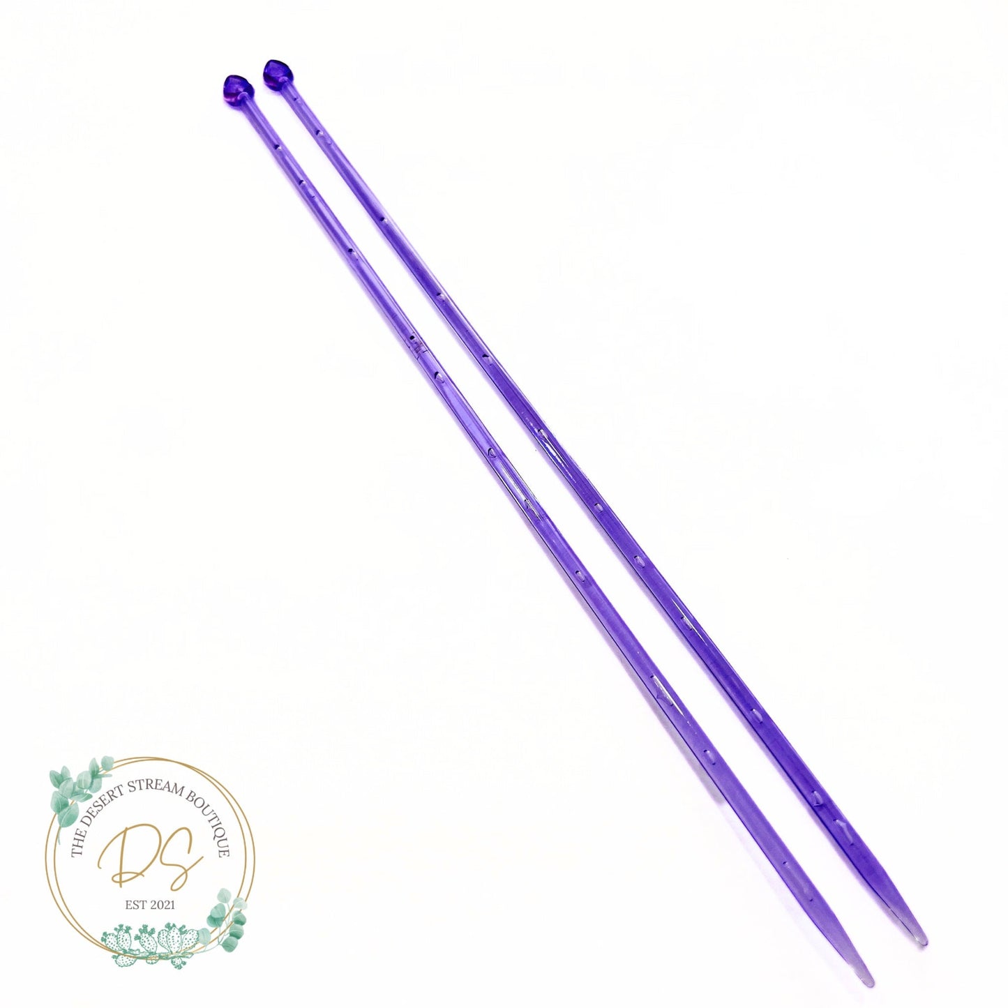 Acrylic Single Point Knitting Needles - The Desert Stream Stitch