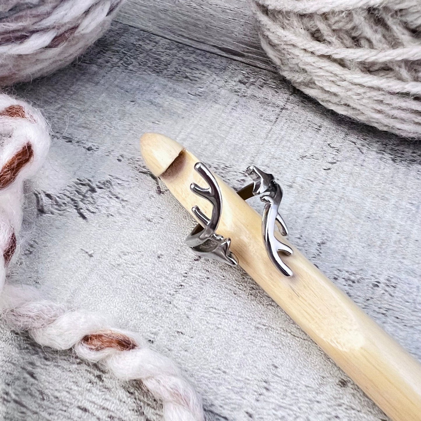 Antlers Adjustable Tension Ring - The Desert Stream Stitch