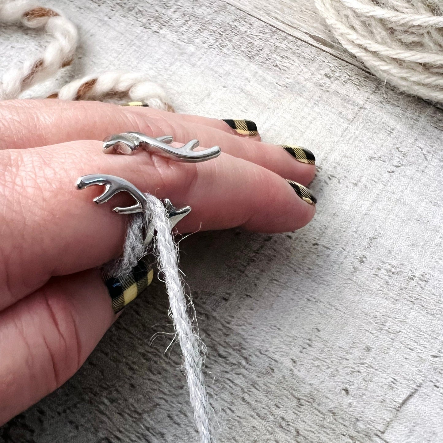 Antlers Adjustable Tension Ring - The Desert Stream Stitch