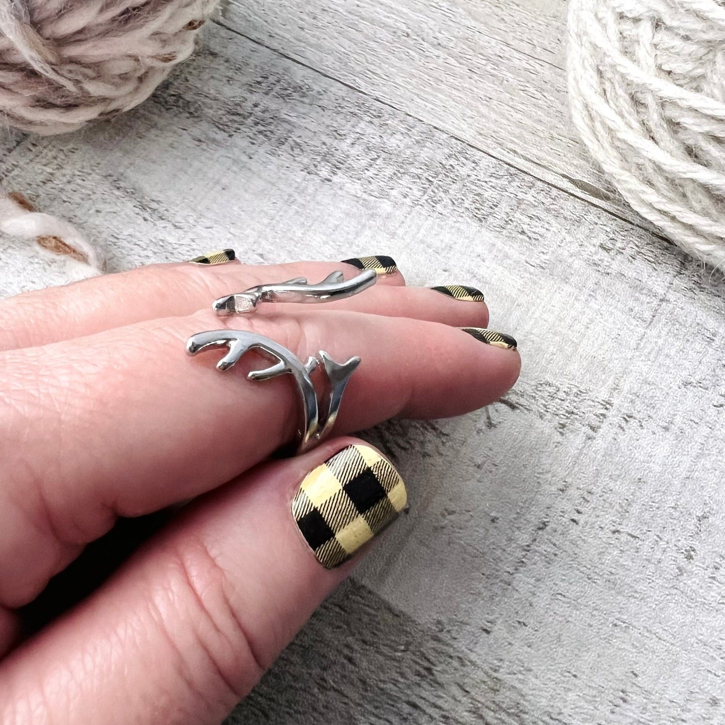 Antlers Adjustable Tension Ring - The Desert Stream Stitch