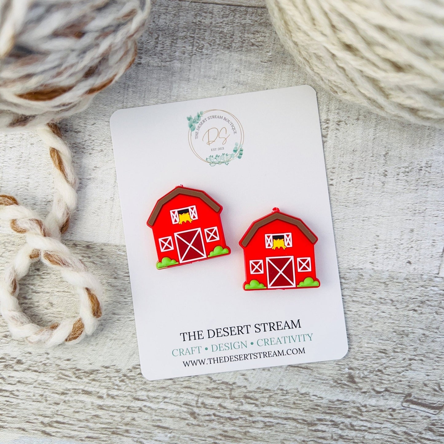 Barn Stitch Stoppers Knitting Needle Point Protectors - The Desert Stream Stitch
